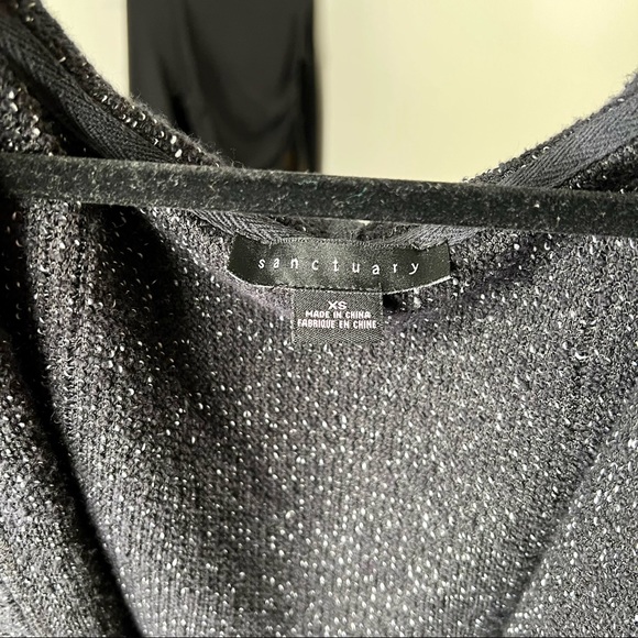 Sanctuary Maxwell Hooded Long Grey Cardigan Sweater - Picture 9 of 12